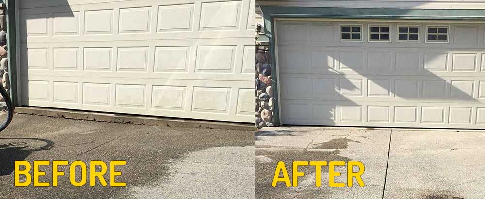 driveway concrete garage before driveways floors calgary repairs lifting within hours